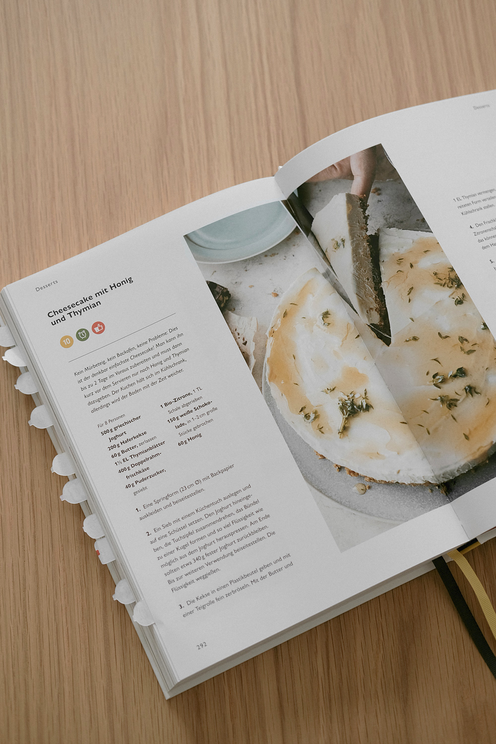Ottolenghi Simple Cookbook: Cheesecake with honey and thyme