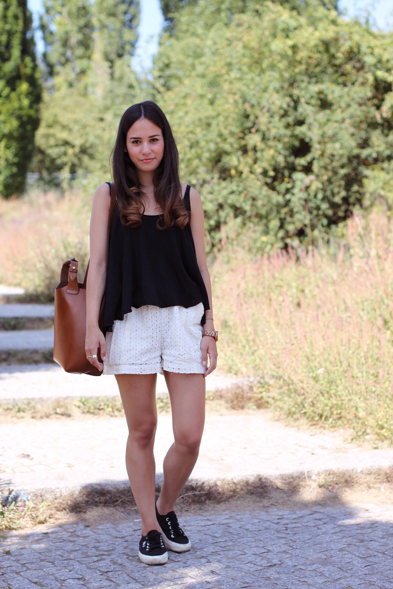 Black and white outfit