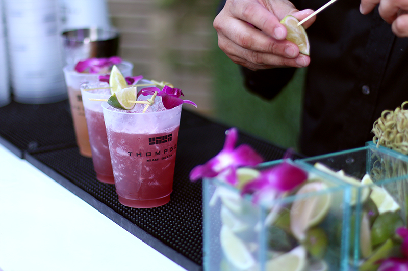 Urban Decay Summer Nights in Miami - Cocktail Drinks at the pool side party at Thompson Hotel