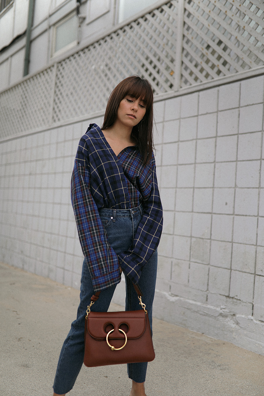 Outfit: Checks, denim and my current lack of Christmas spirit